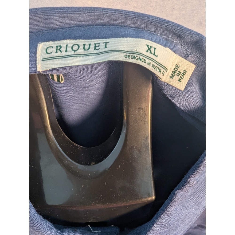 Criquet Polo Shirt Mens XL Navy Blue Pima Cotton Chest Pocket Excellent - Picture 4 of 5